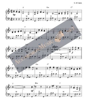 O Sole Mio accordion sheet music – page 1